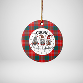 Clan Chisholm Ancient Tartan Tartan Crest Gnome Round Ceramic Ornament YY48 Chisholm Ancient Tartan Tartan Christmas